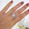 1.01ct D SI1 Cushion Diamond Platinum Ring - image 8