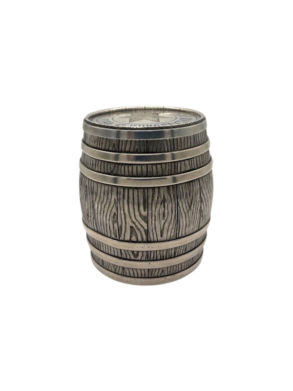 Russian silver and enamel trompe l'oeil barrel box, Moscow, c.1880 by Khlebnikov. - image 13