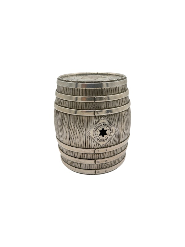 Russian silver and enamel trompe l'oeil barrel box, Moscow, c.1880 by Khlebnikov. - image 11