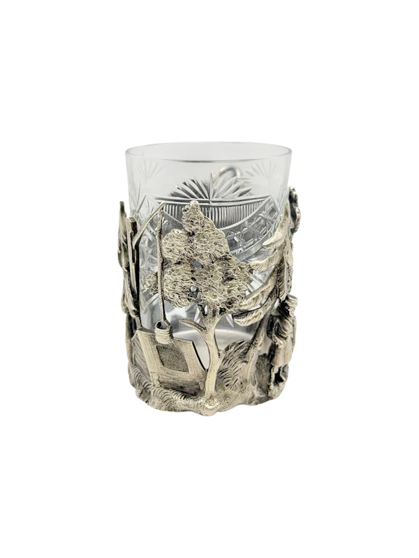 Russian silver tea glass holder, St Petersburg, c.1850s by Alexander Sokolov. - image 1
