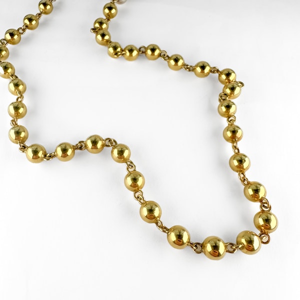 Beaded Yellow Gold Chain - Saddingtons Jewellery Stand 375 - image 3