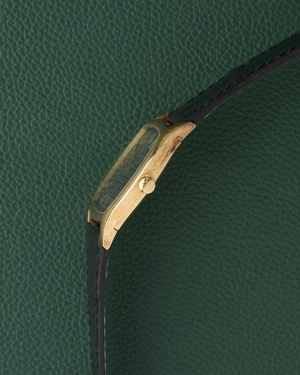 Rolex Cellini Ref. 3805 Blue Sunburst 18k Yellow Gold TV case 1976 - image 4