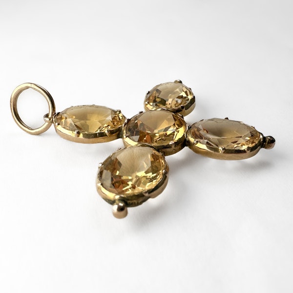 Antique Topaz Cross Pendant - Saddingtons Jewellery Stand 375 - image 3