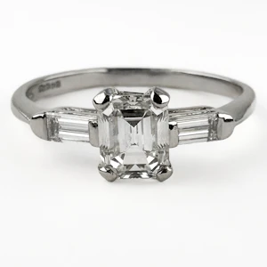 Emerald Cut Diamond Ring 1.02ct - Saddingtons Jewellery Stand 375