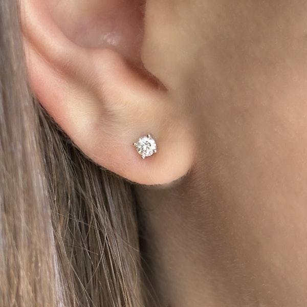 0.25ct Diamond Stud Earrings - Saddingtons Jewellery Stand 375 - image 1