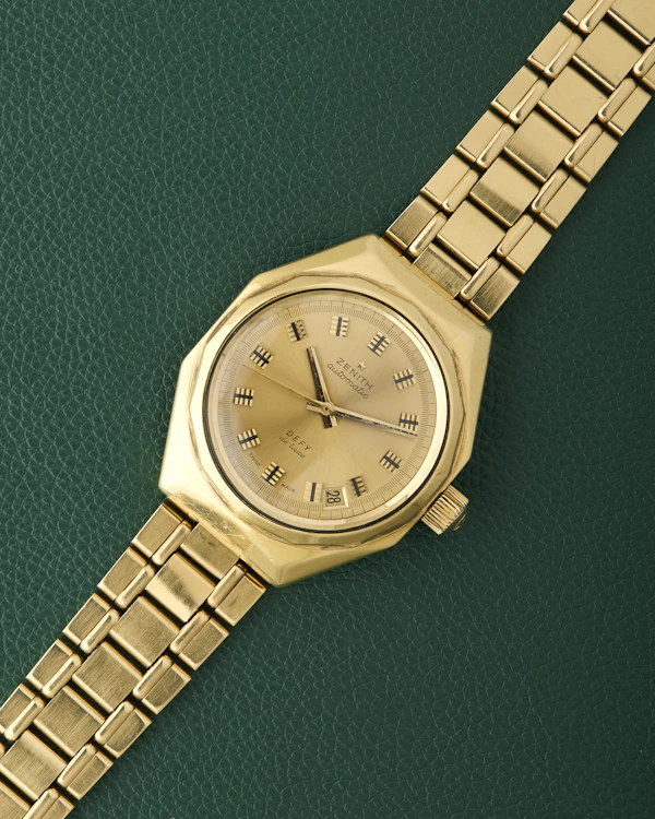 Zenith Defy de Luxe 18k Yellow Gold Octagon 18K Chiclets Bracelet 1971 - image 3