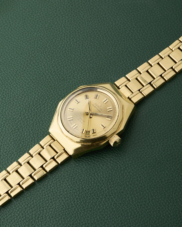 Zenith Defy de Luxe 18k Yellow Gold Octagon 18K Chiclets Bracelet 1971 - image 11