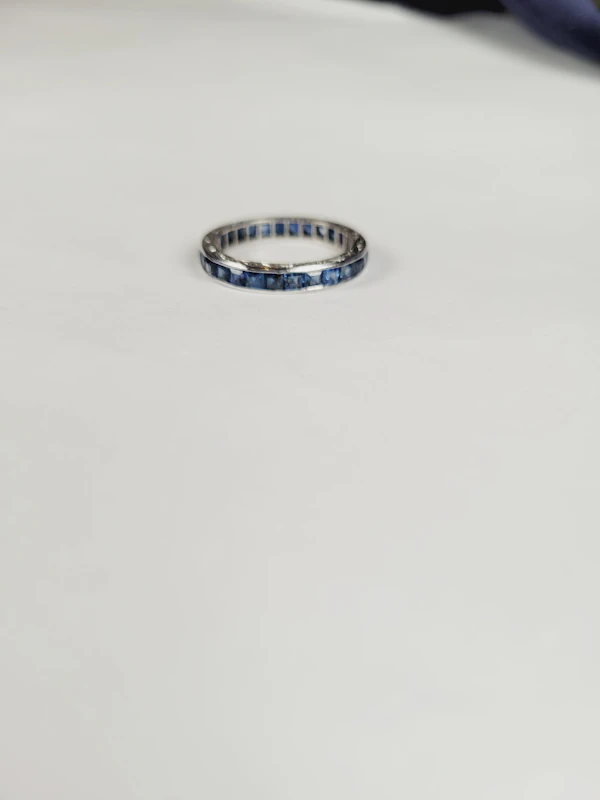 Art deco sapphire full hoop eternity band sku 8861 DBGEMS - image 3