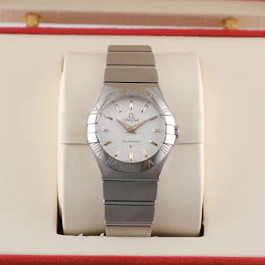 Omega Constellation Brushed Quartz 27mm Stainless Steel Women's Watch 123.10.27.60.02.004
