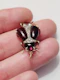 Super rare cabochon garnet and diamond 19th century bug pendant sku 8877 DBGEMS - image 2