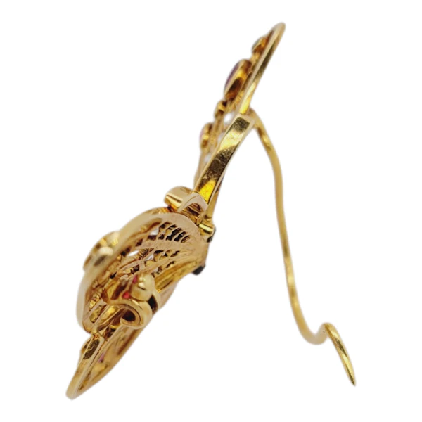 Gemset gold butterfly brooch sku 8876 DBGEMS - image 4