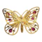 Gemset gold butterfly brooch sku 8876 DBGEMS - image 3