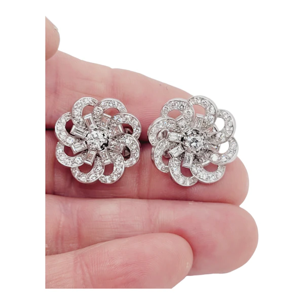 Art deco diamond earrings sku 8869 DBGEMS - image 3
