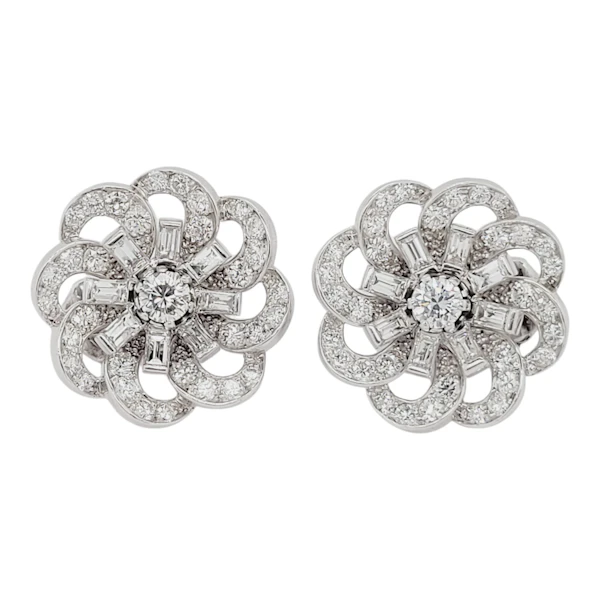 Art deco diamond earrings sku 8869 DBGEMS - image 1