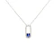 Ceylon Sapphire diamond necklace 18K white gold - image 3