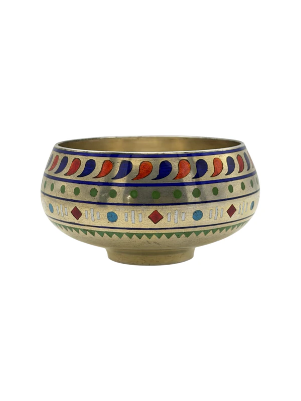 Russian silver gilt champleve enamel salt cellar, 1875, Moscow by Pavel Ovchinnikov. - image 3
