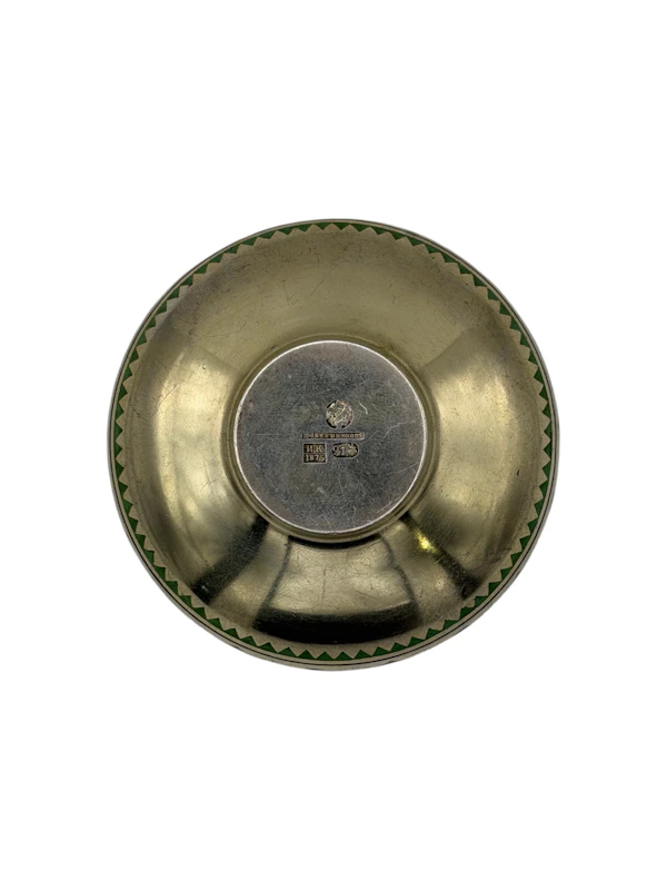 Russian silver gilt champleve enamel salt cellar, 1875, Moscow by Pavel Ovchinnikov. - image 4