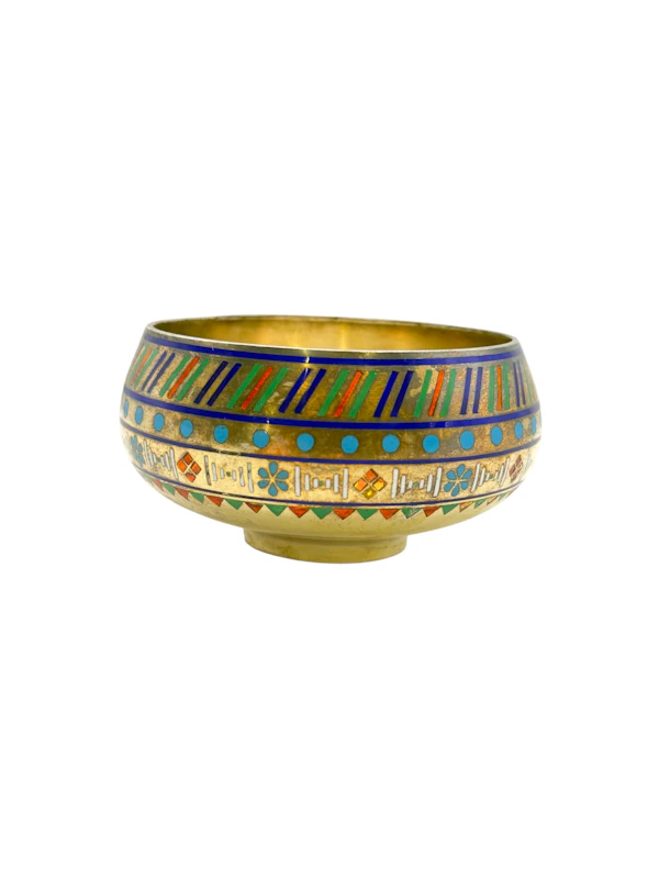 Russian silver gilt champleve enamel salt cellar, 1875, Moscow by Pavel Ovchinnikov. - image 2