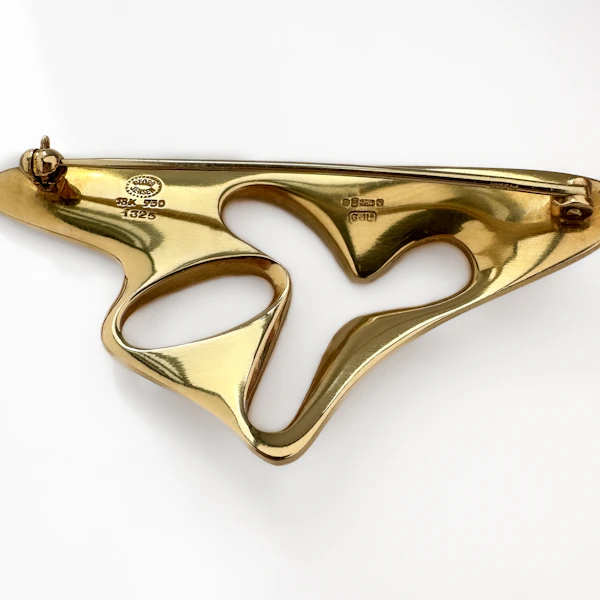 Splash Georg Jensen Brooch Pin - Saddingtons Jewellery Stand 375 - image 2