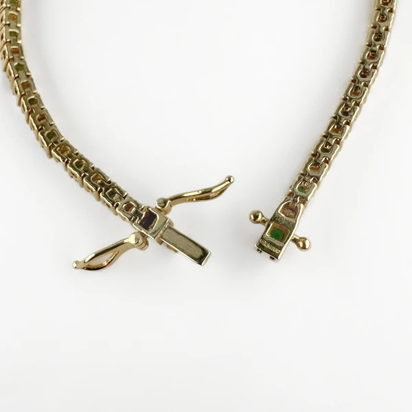 Emerald & Diamond Tennis Bracelet - Saddingtons Jewellery Stand 375 - image 3