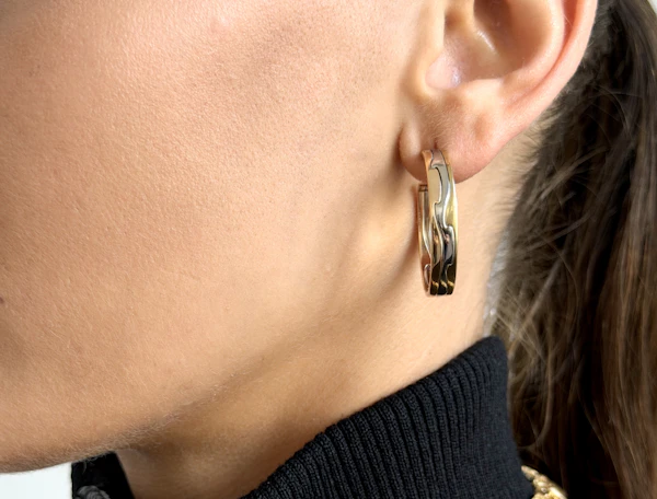Georg Jensen Gold Fusion Hoop Earrings - image 3
