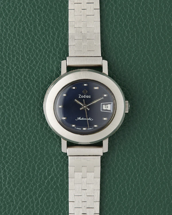Zodiac Ref. 472-937 Blue Dial Brick Bracelet Automatic - image 1