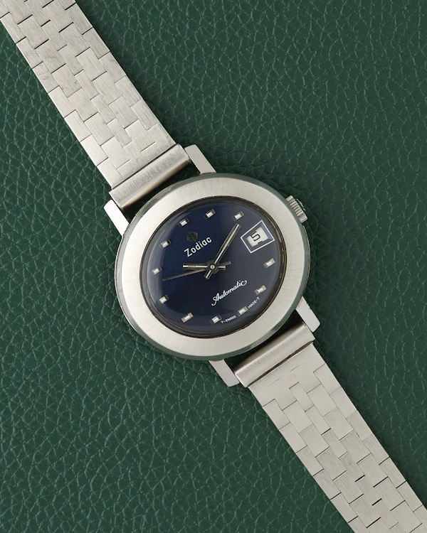 Zodiac Ref. 472-937 Blue Dial Brick Bracelet Automatic - image 2
