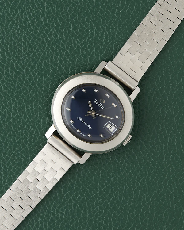 Zodiac Ref. 472-937 Blue Dial Brick Bracelet Automatic - image 3