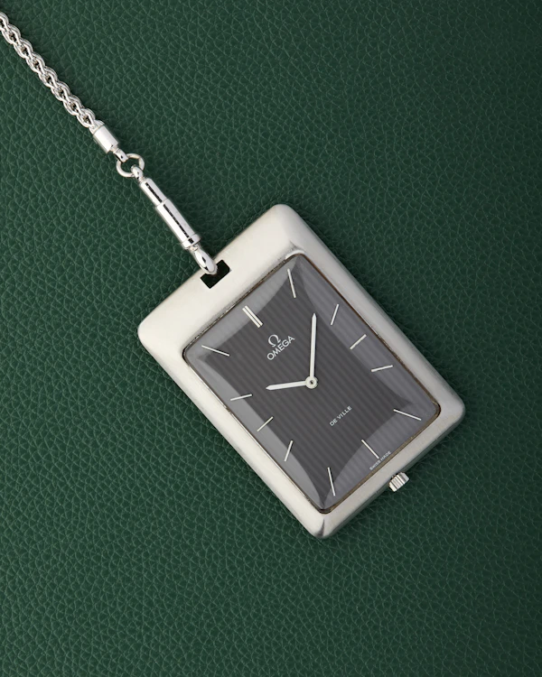 Omega DeVille Ref. 111.1738 Pocket Watch & Omega Chain - image 2