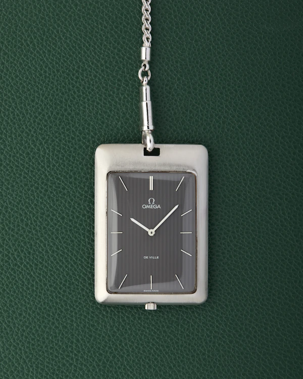 Omega DeVille Ref. 111.1738 Pocket Watch & Omega Chain - image 1