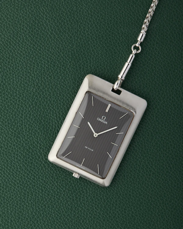 Omega DeVille Ref. 111.1738 Pocket Watch & Omega Chain - image 3