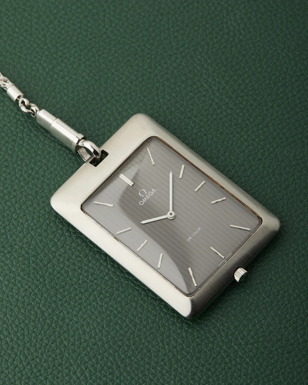 Omega DeVille Ref. 111.1738 Pocket Watch & Omega Chain - image 9