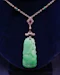 Downstairs at Grays: A Vintage Platinum Jade, Ruby and Diamond Pendant Circa 1920-1930 - image 2