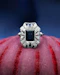 Downstairs at Grays: Art Deco Rectangular Sapphire and Diamond Dress Ring Circa 1920-1935 - image 1