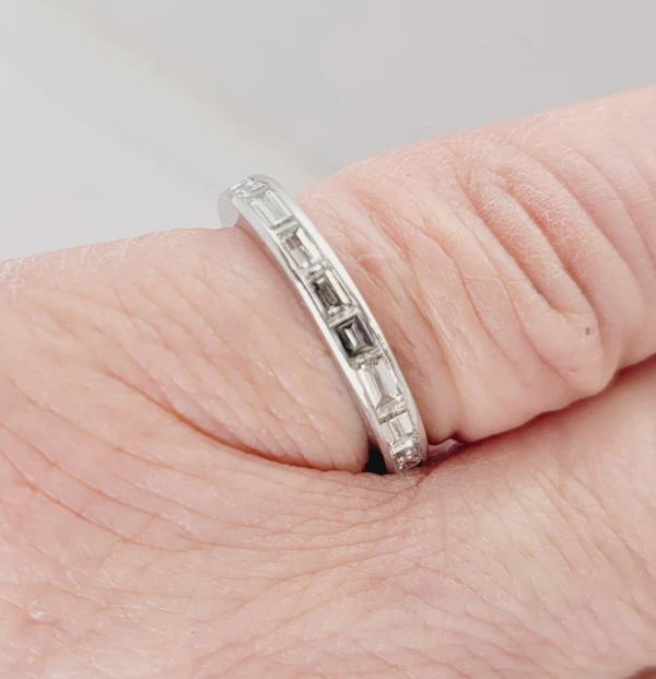 Landscape baguette diamond eternity ring sku 8884 DBGEMS - image 2