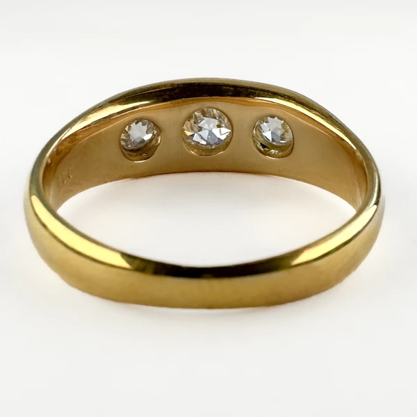 3 Stone Diamond Gypsy Ring - Saddingtons Jewellery Stand 375 - image 3