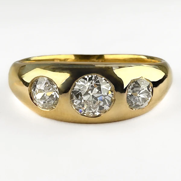 3 Stone Diamond Gypsy Ring - Saddingtons Jewellery Stand 375 - image 1