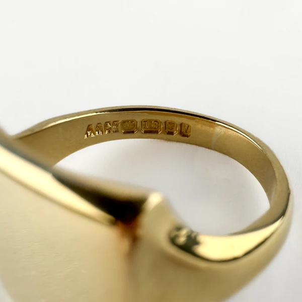 Square Gold Signet Ring - Saddingtons Jewellery Stand 375 - image 3