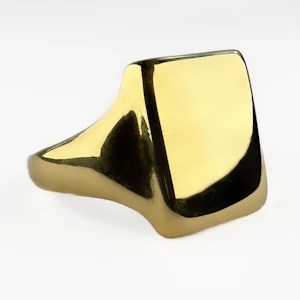 Square Gold Signet Ring - Saddingtons Jewellery Stand 375