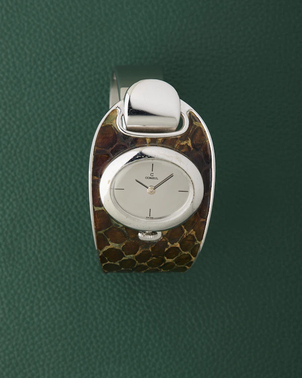 Consul Sculptural Reflective Patterned Cuff Bracelet Watch - image 8