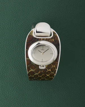 Consul Sculptural Reflective Patterned Cuff Bracelet Watch