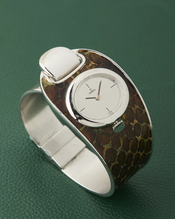 Consul Sculptural Reflective Patterned Cuff Bracelet Watch - image 7