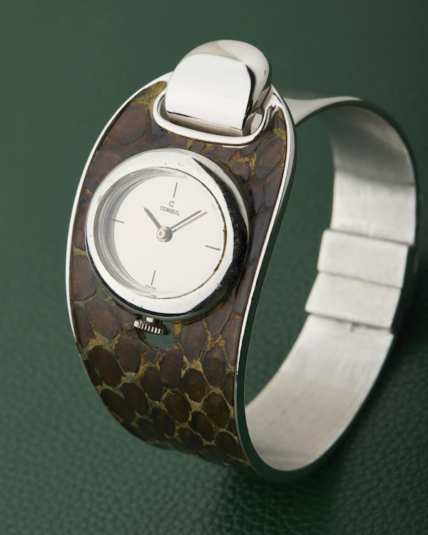 Consul Sculptural Reflective Patterned Cuff Bracelet Watch - image 6