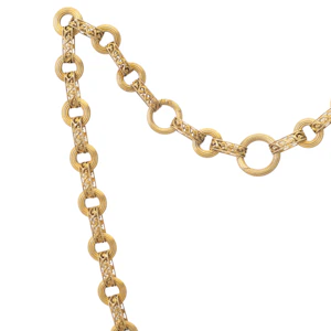 Victorian 15ct Gold Fancy Link Chain | Adjustable 47-50cm | c.1880