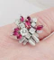 Cool sputnik 1960's ruby and diamond dress ring sku 8883 DBGEMS - image 2