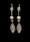 Art deco natural pearl drop earrings sku 8523 DBGEMS - image 1