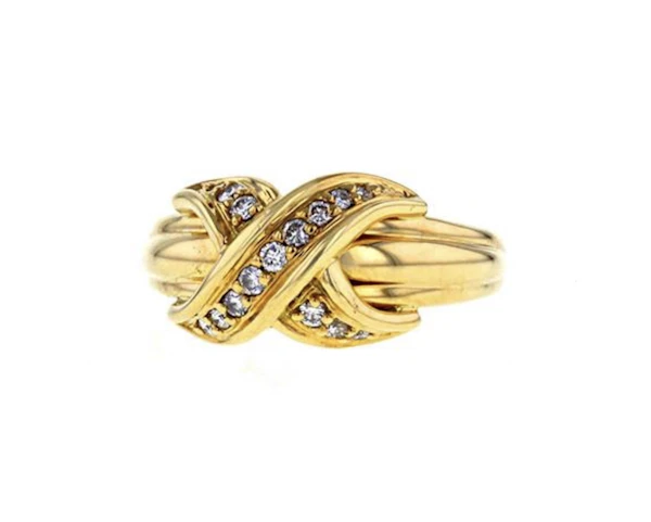 Tiffany & Co "Schlumberger" 18k diamond ring | Grasilver unit 367 - image 2
