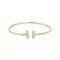 Tiffany & Co. gold Tiffany T Diamond Wire bangle - image 2