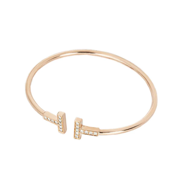 Tiffany & Co. gold Tiffany T Diamond Wire bangle - image 3
