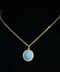 Turquoise & diamond pendant necklace 18k yellow gold - image 2